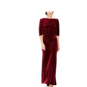 Eliza J Velvet Capelet Gown SZ $